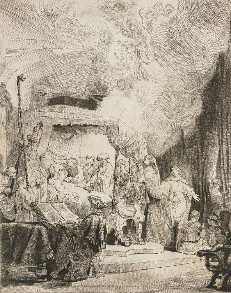 Рембрандт Харменс ван Рейн. "Смерть Марии". 1639.