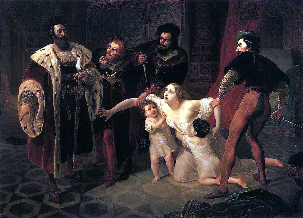 Карл Павлович Брюллов. "Смерть Инессы де Кастро". 1834.