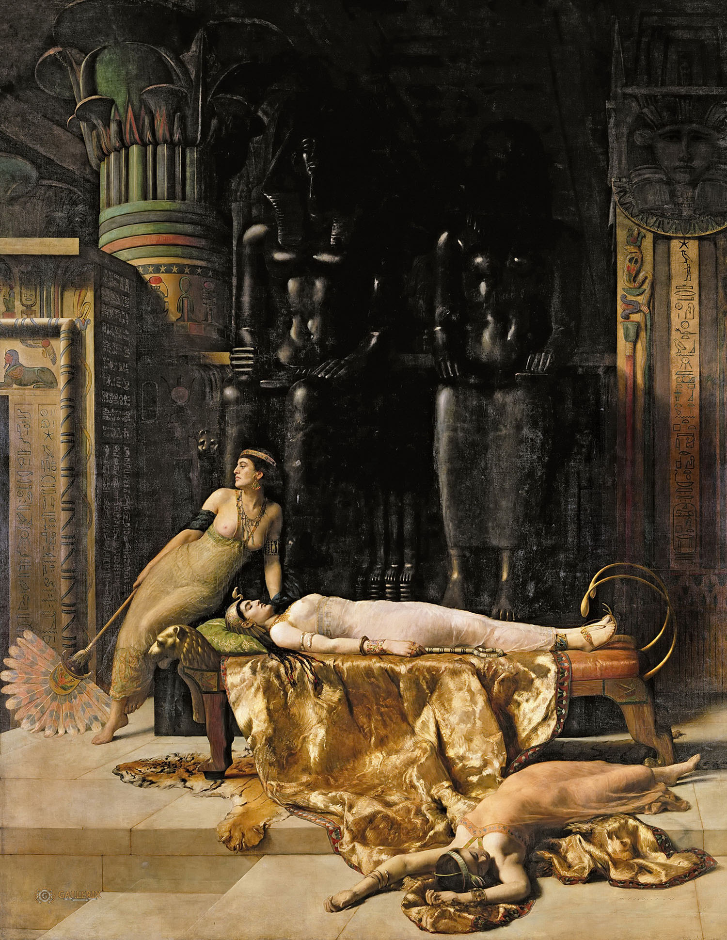 Джон Кольер. "Смерть Клеопатры". 1890. Галерея Олдем, Олдем.