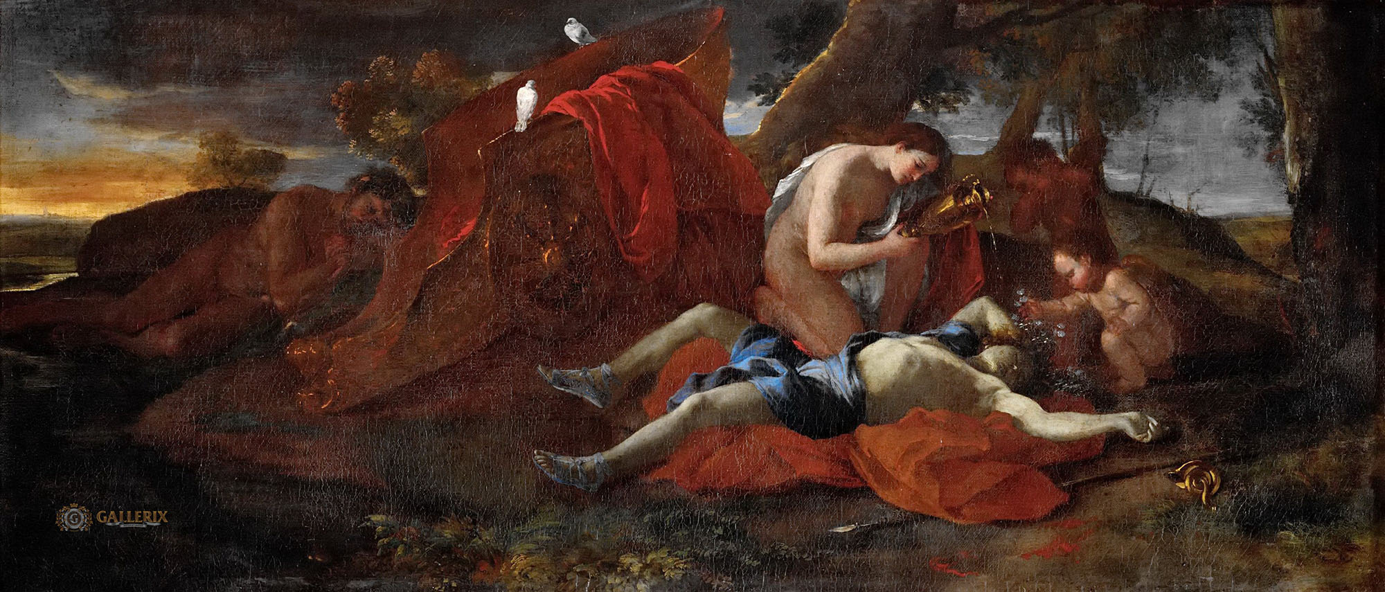 Никола Пуссен. "Венера оплакивает смерть Адониса". Музей изобразительных искусств, Кан.