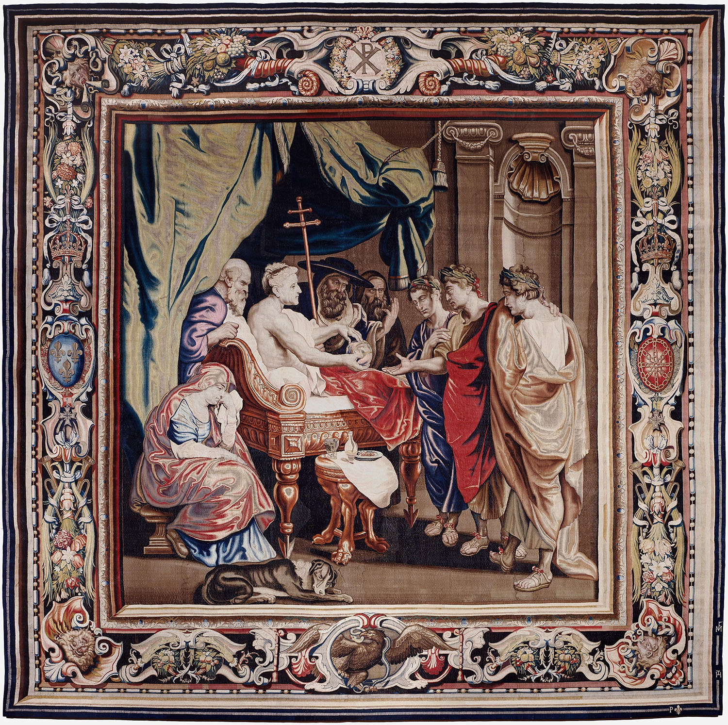 Питер Пауль Рубенс. "Смерть императора Константина". Гобелен. 1623-1625. Музей искусств, Филадельфия.