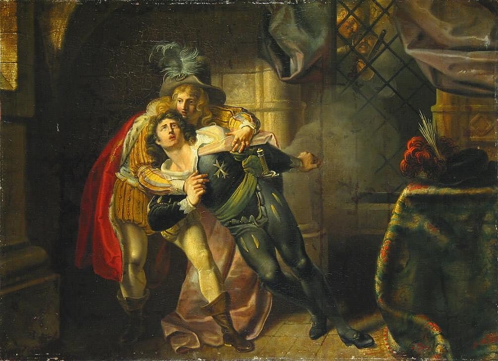 Иоганн Генрих Рамберг. "Смерть маркиза Поза". 1794. Эрмитаж, Санкт-Петербург.