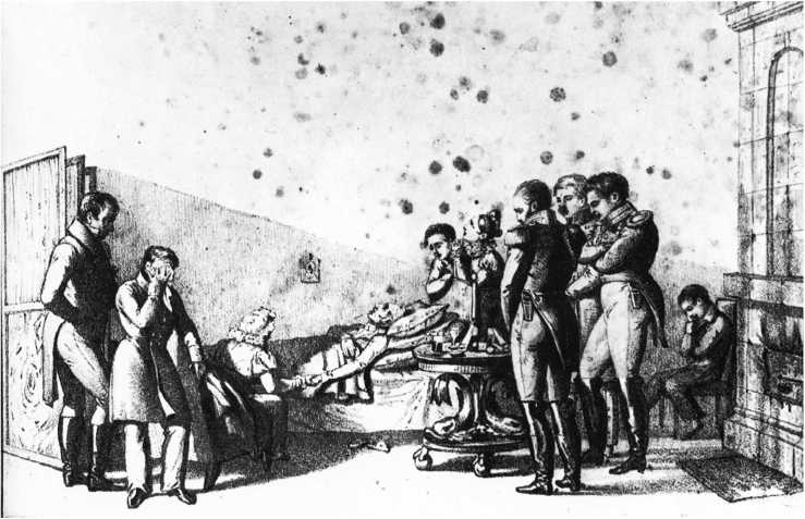 Карл Карлович Гампельн по рисунку П. А. оленина. "Смерть А. В. Суворова". 1822.