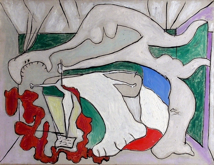 Пабло Пикассо. "Женщина со стилетом (Смерть Марата)". 1931.