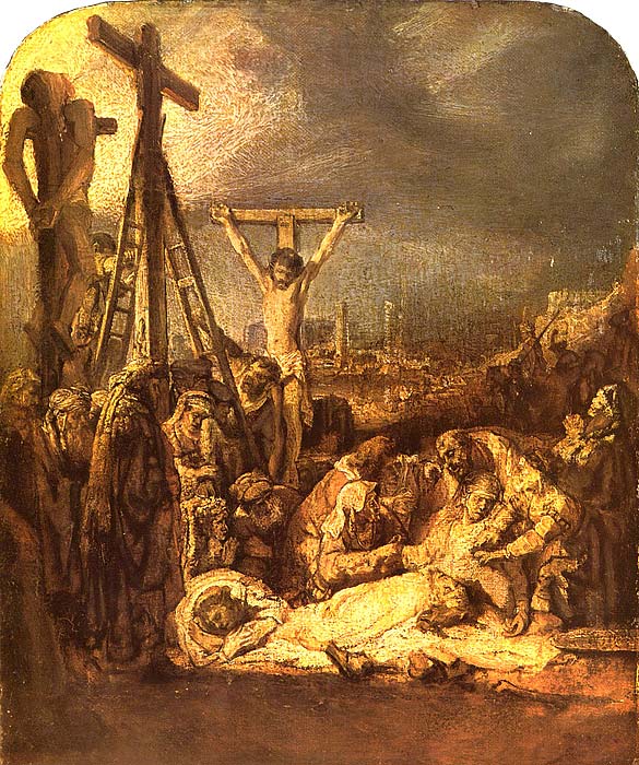 Рембрандт ван Рейн. Снятие с креста.