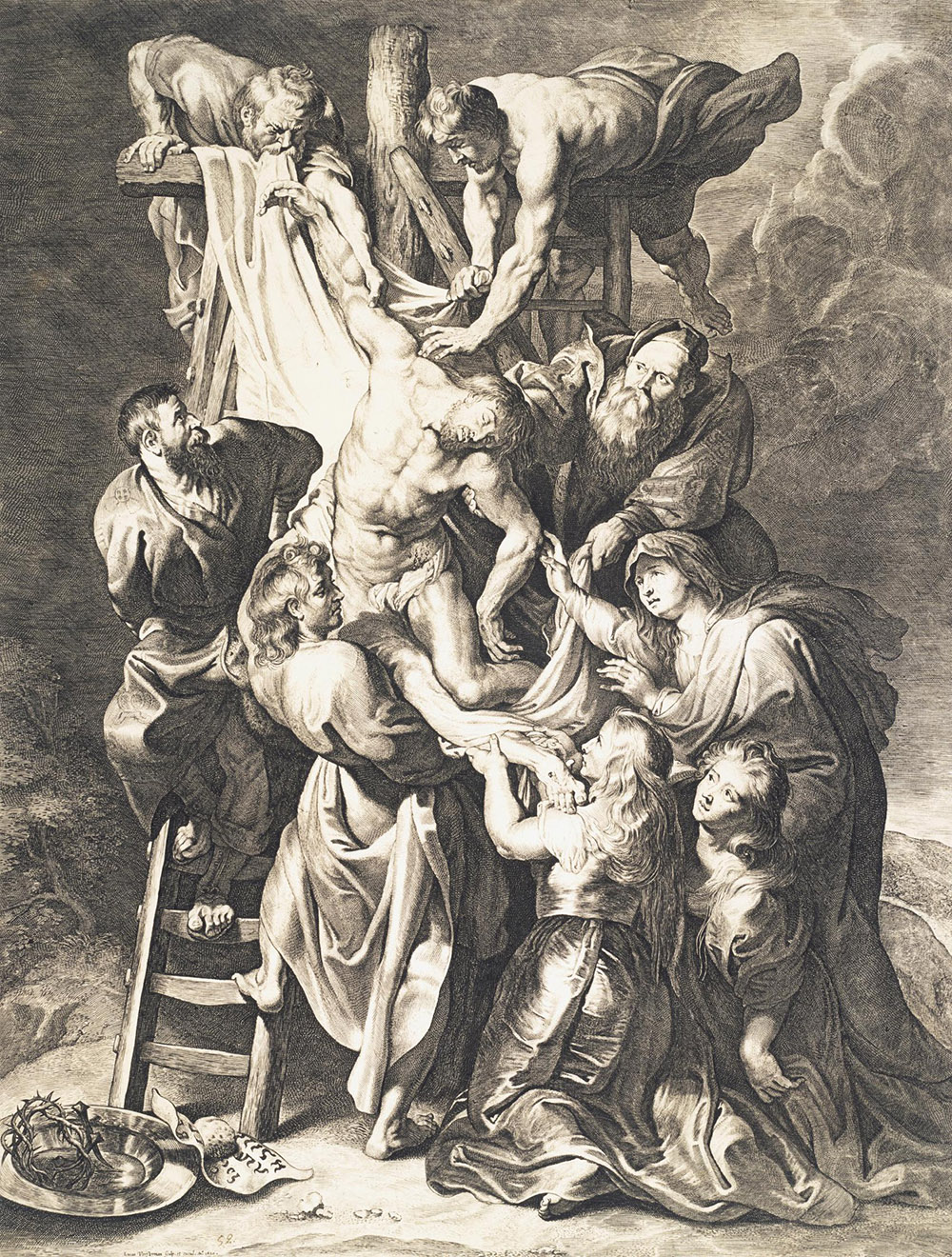 Лукас Ворстерман I, инвентор - Питер Пауль Рубенс. "Снятие с креста". 1620. Эрмитаж, Санкт-Петербург.