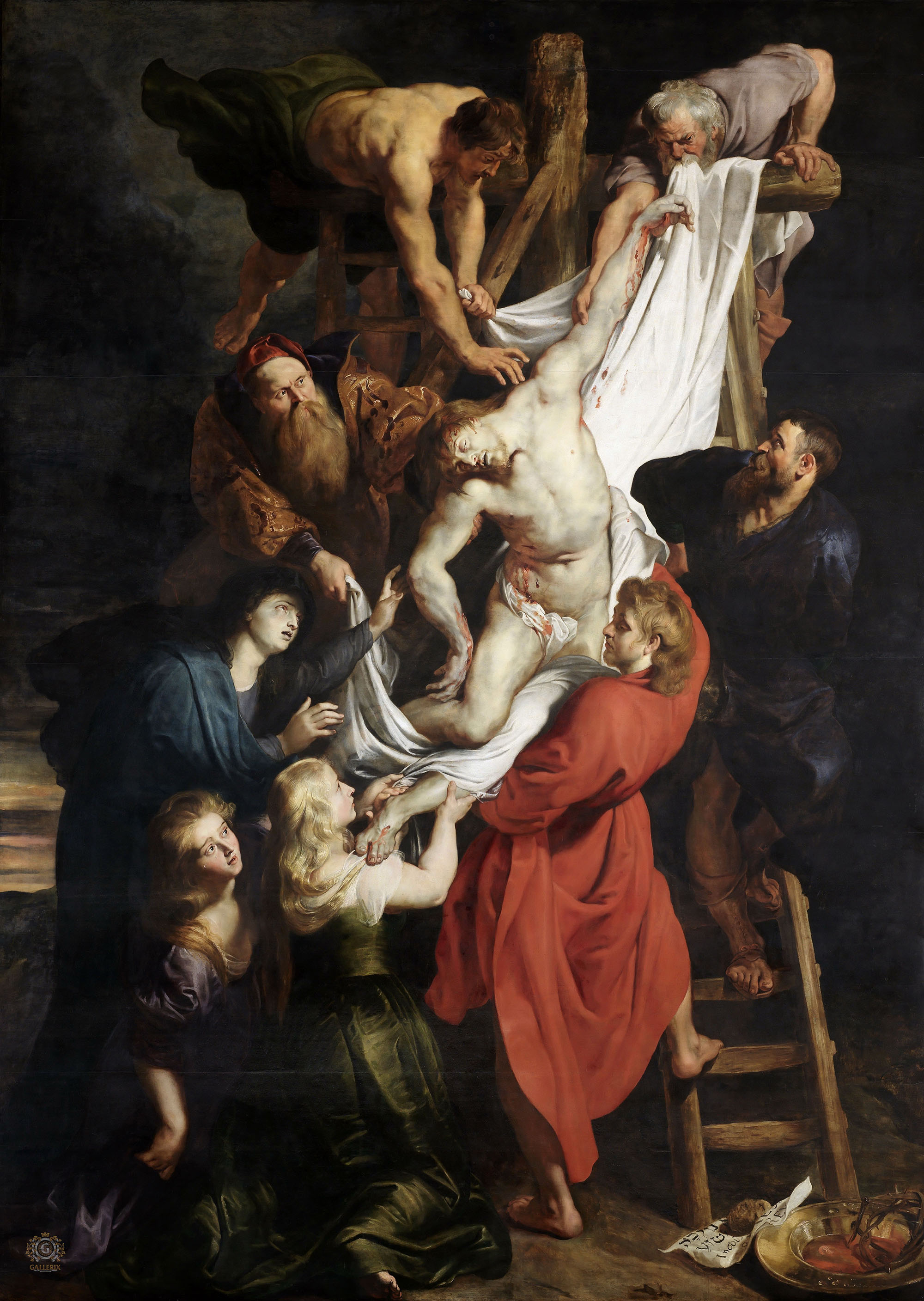 Питер Рубенс. Снятие с креста. Центральная часть триптиха. 1612. Собор Антверпенской Богоматери, Антверпен.