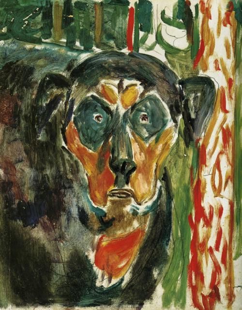 Эдвард Мунк. "Голова собаки". 1930. Музей Мунка, Осло.