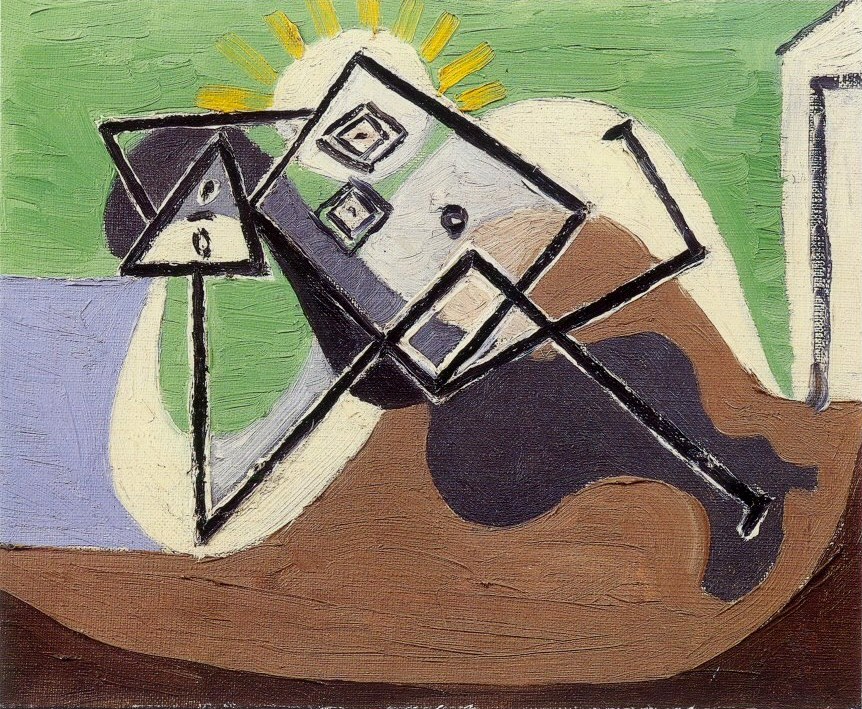 Пабло Пикассо. "Женщина, лежащая на солнце, на пляже". 1932.