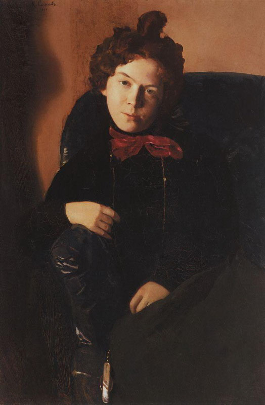 Константин Андреевич Сомов. "Портрет А. П. Остроумовой". 1901.