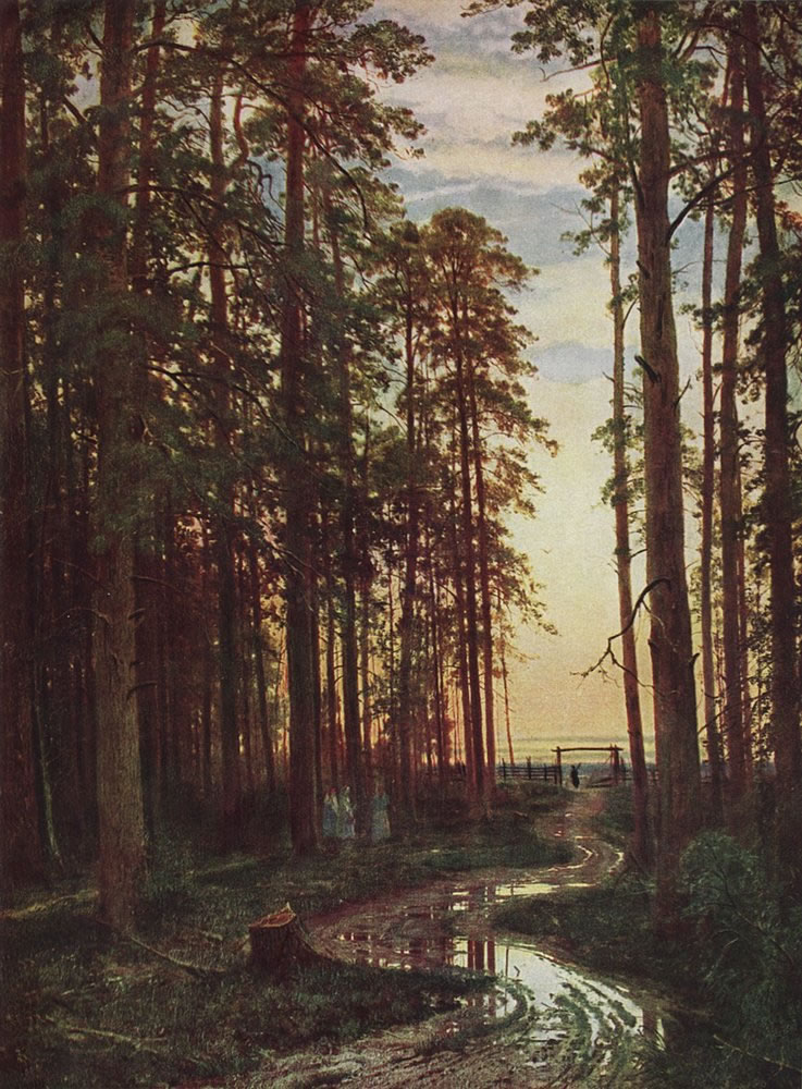 Иван Шишкин. Вечер в сосновом лесу. 1875.