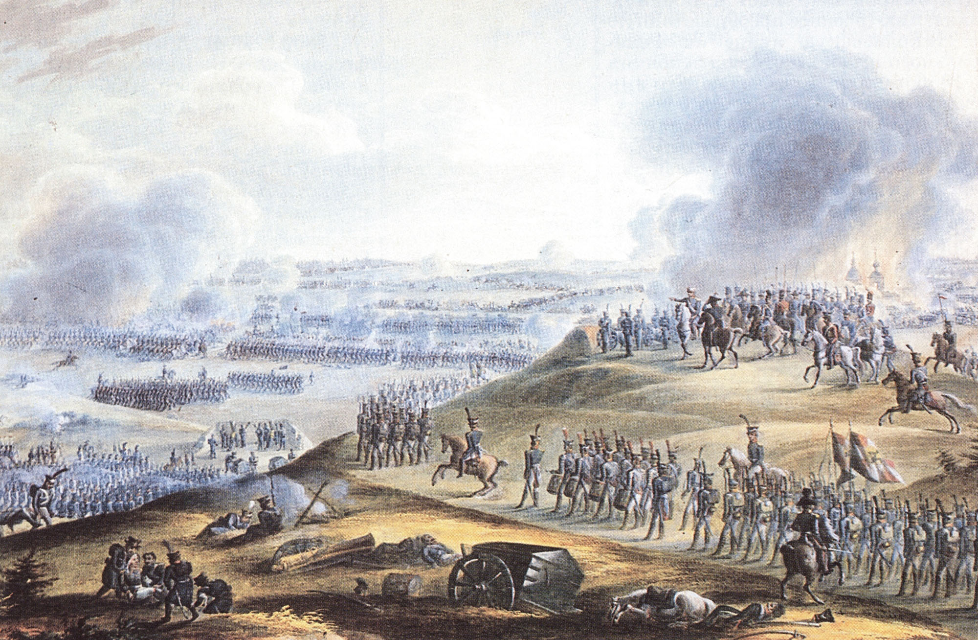 Неизвестный художник. "Бородинское сражение". 1820-е.