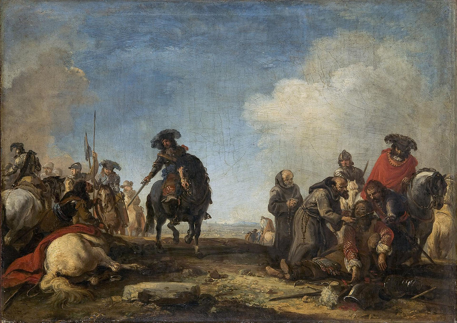 Жак Куртуа (прозванный Бургиньон). "После сражения". Вторая половина XVII века.