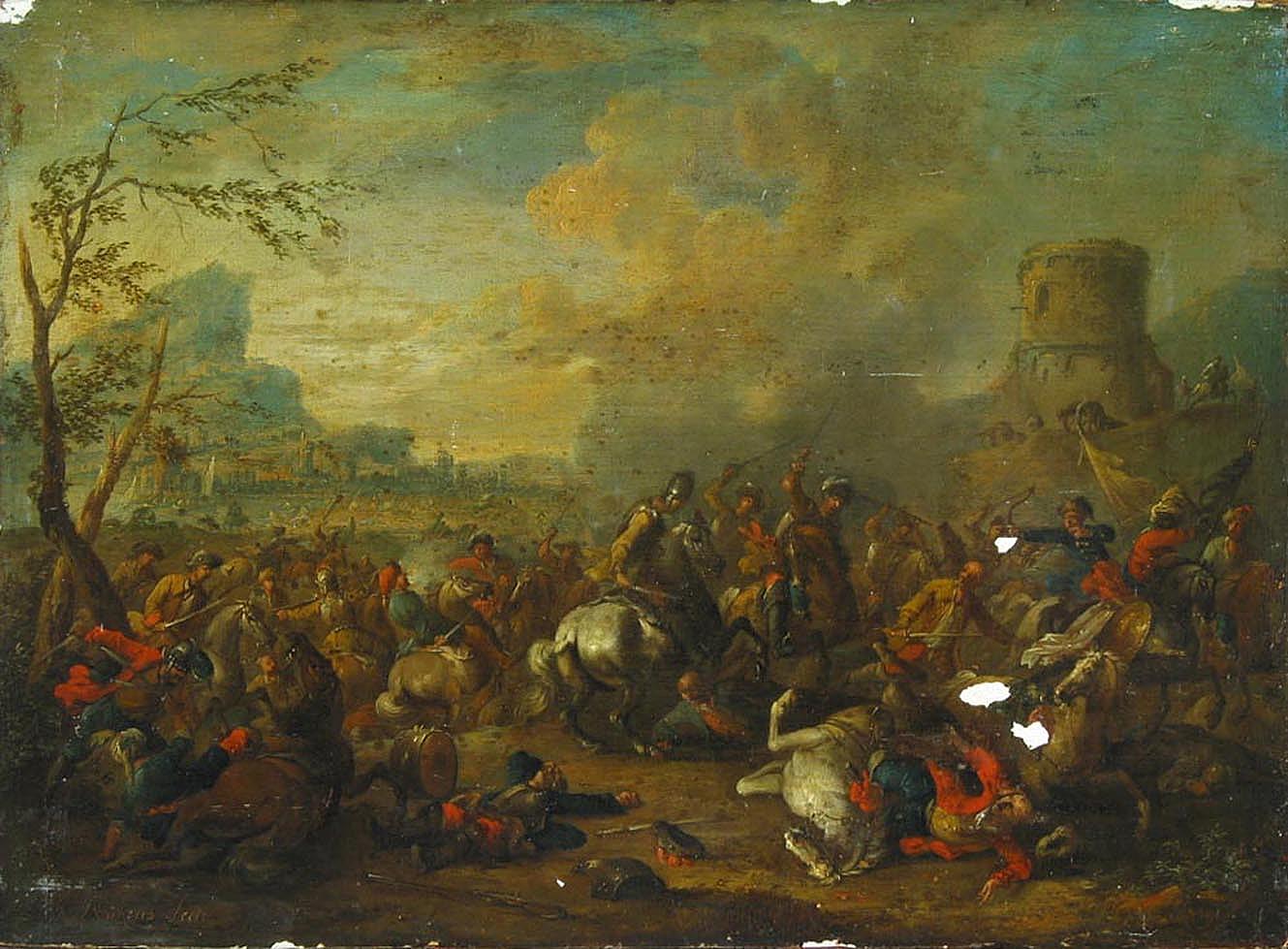 Арнольд Франс Рубенс. "Сражение". Между 1709-1719. Эрмитаж, Санкт-Петербург.