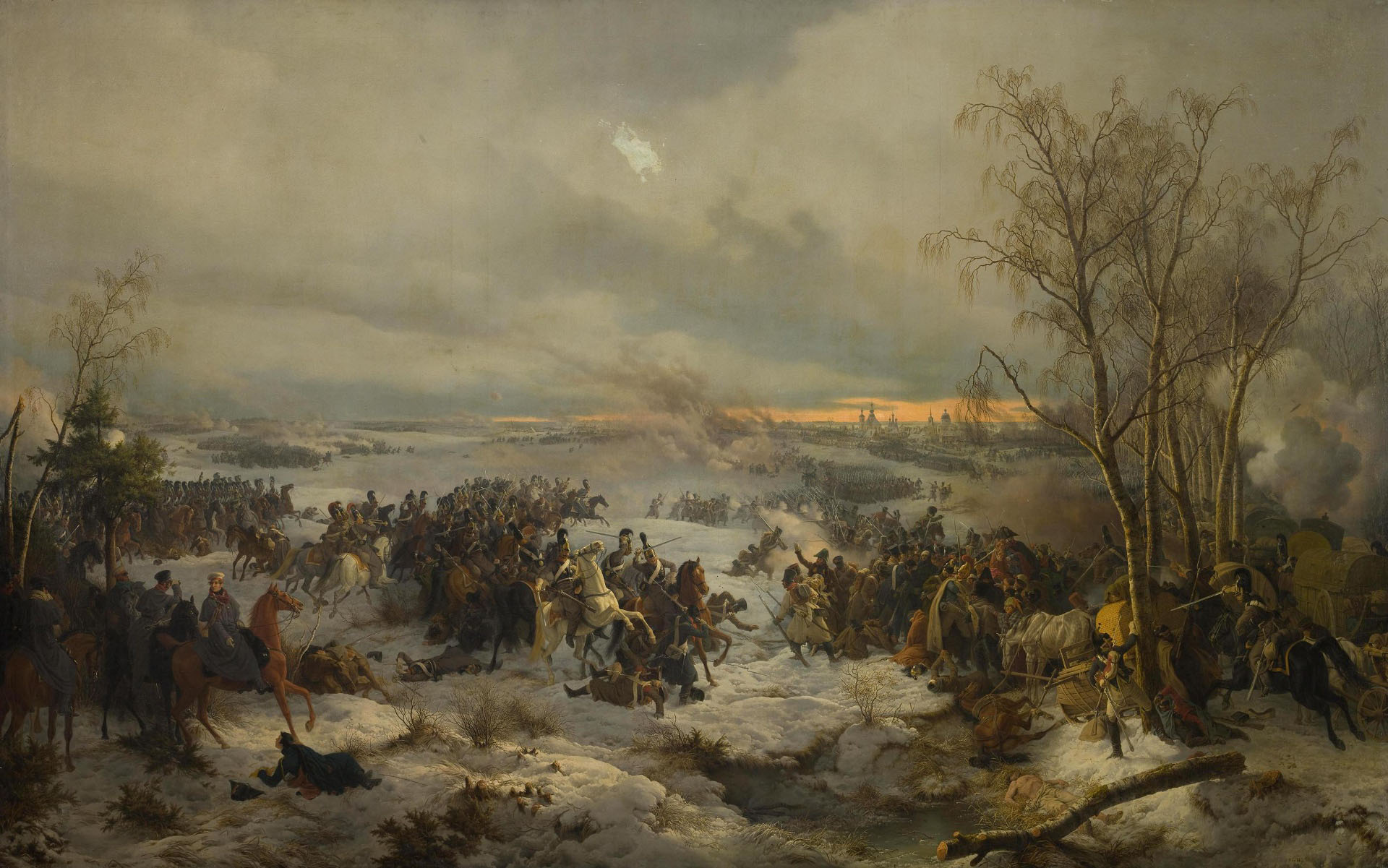 Петер фон Хесс (Гесс). "бой под Красным 5 (17) ноября 1812 года". 1849. Эрмитаж, Санкт-Петербург.