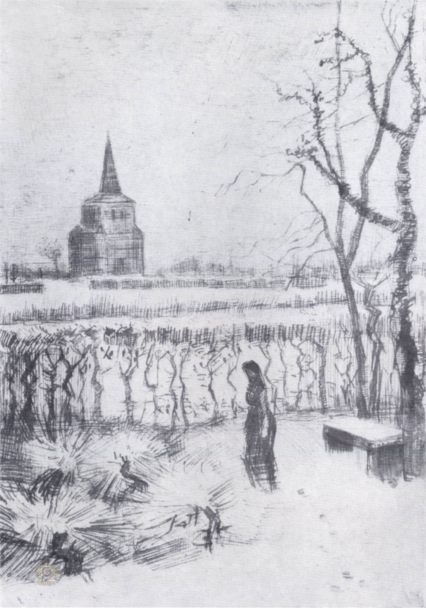 Винсент Ван Гог. "Старая башня (Меланхолия)". 1884.