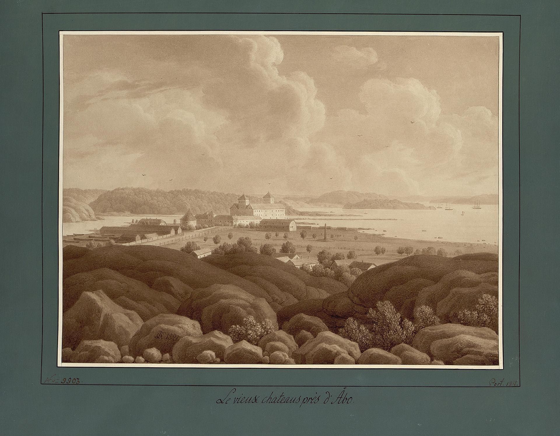 Карл Фердинанд фон Кюгельген. "Вид на старый замок в Або". 1821. Эрмитаж, Санкт-Петербург.