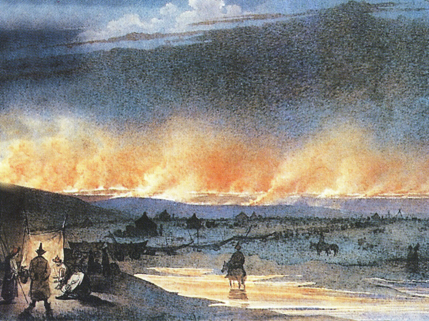 Т. Шевченко. Пожар в степи. 1848.