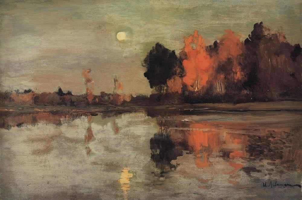 Исаак Ильич Левитан. "Сумерки. Луна". 1899.