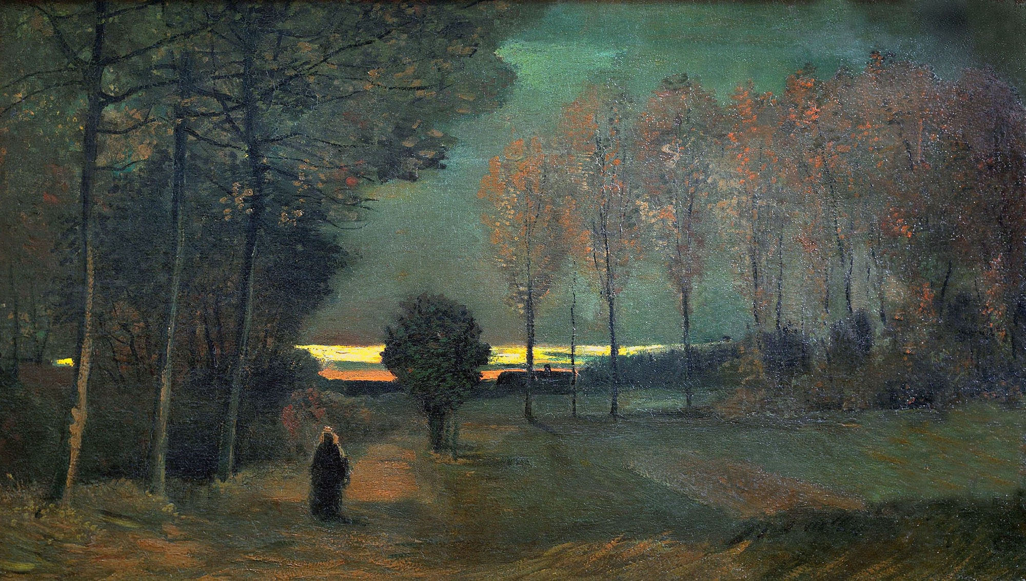 Винсент Ван Гог. "Осенний пейзаж в сумерки". 1885. Центральный музей, Утрехт.