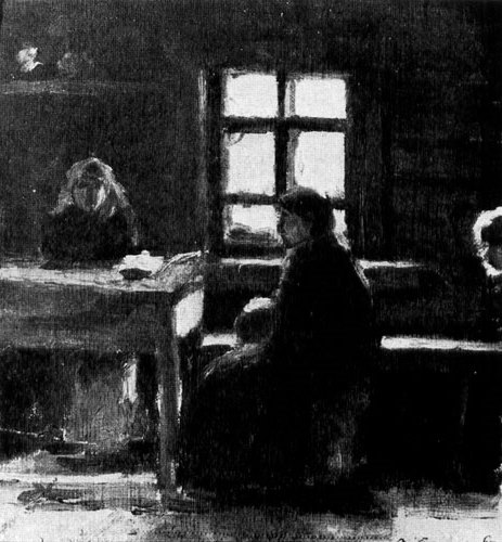 Василий Суриков. "Две женщины в деревенской избе". 1881-1882.