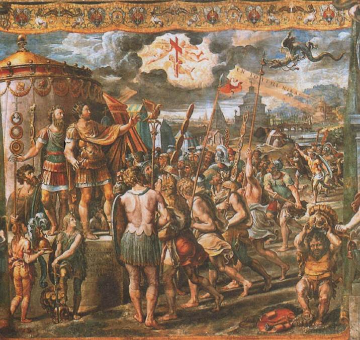 Джулио Романо. Видение Константину Святого Креста. XVI век.