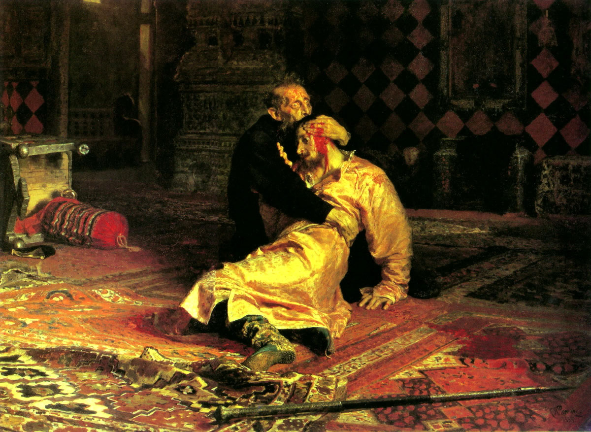 Илья Ефимович Репин. Иван Грозный и сын его Иван 16 ноября 1581 года. 1885.