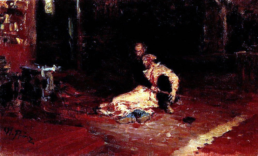 Илья Ефимович Репин. Иван Грозный и сын его Иван. 1883, 1899.