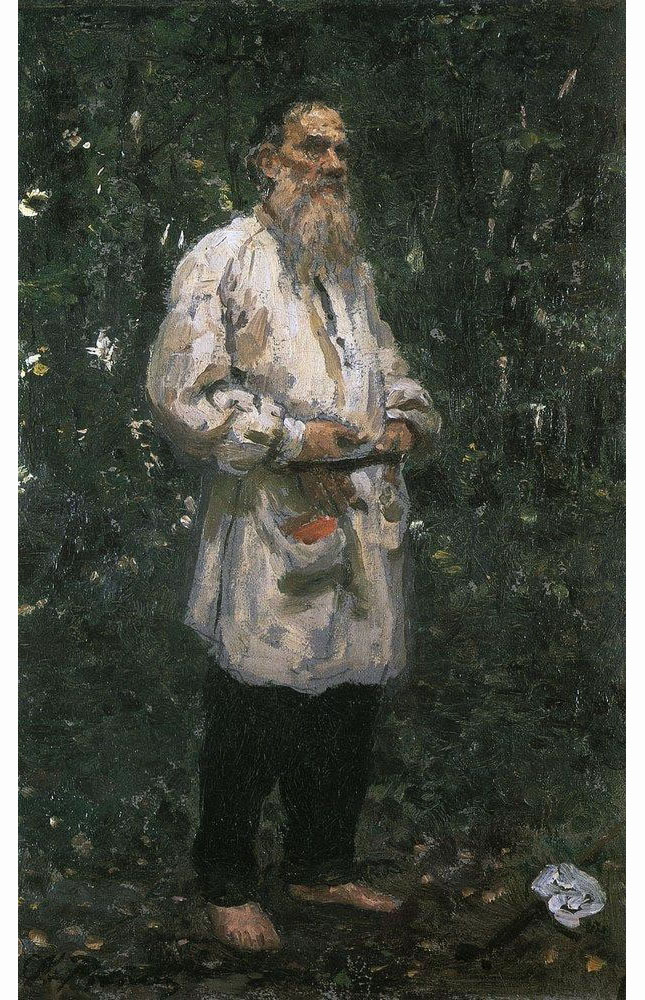 Илья Ефимович Репин. Л. Н. Толстой. Этюд. 1891.
