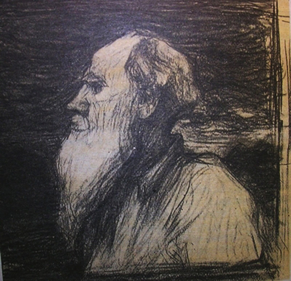 Леонид Осипович Пастернак. Портрет Л. Н. Толстого. 1906.