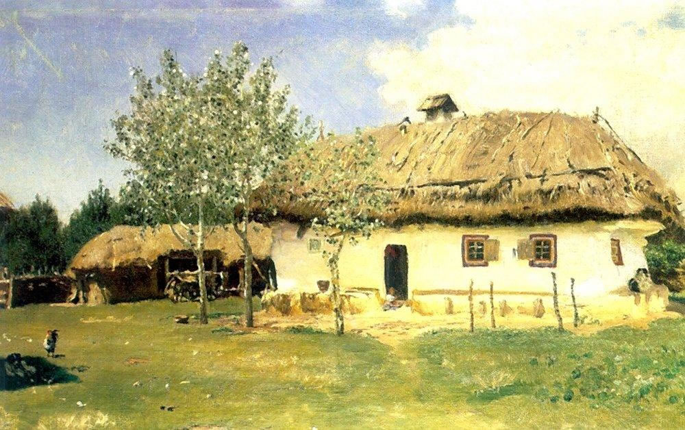 Илья Ефимович Репин. Украинская хата. 1880.