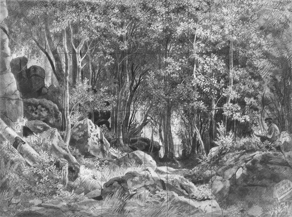 И. Шишкин. Валаам. Лес на камнях. 1859.