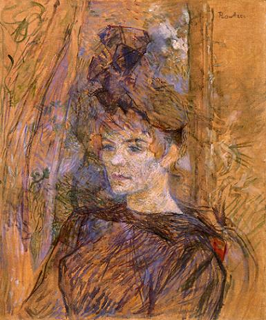Анри де Тулуз-Лотрек. Портрет Сюзанны Валадон. 1886-1887.