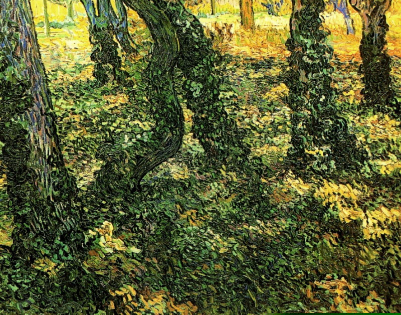 Винсент Ван Гог. "Плющ в лесу". 1889.