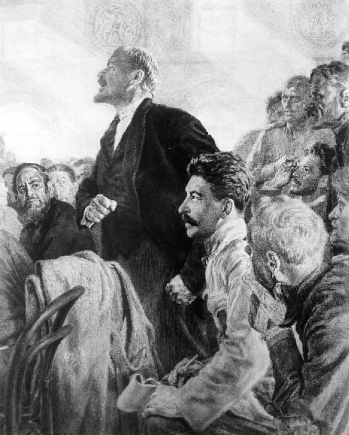 И. В. Сталин и В. И. Ленин.