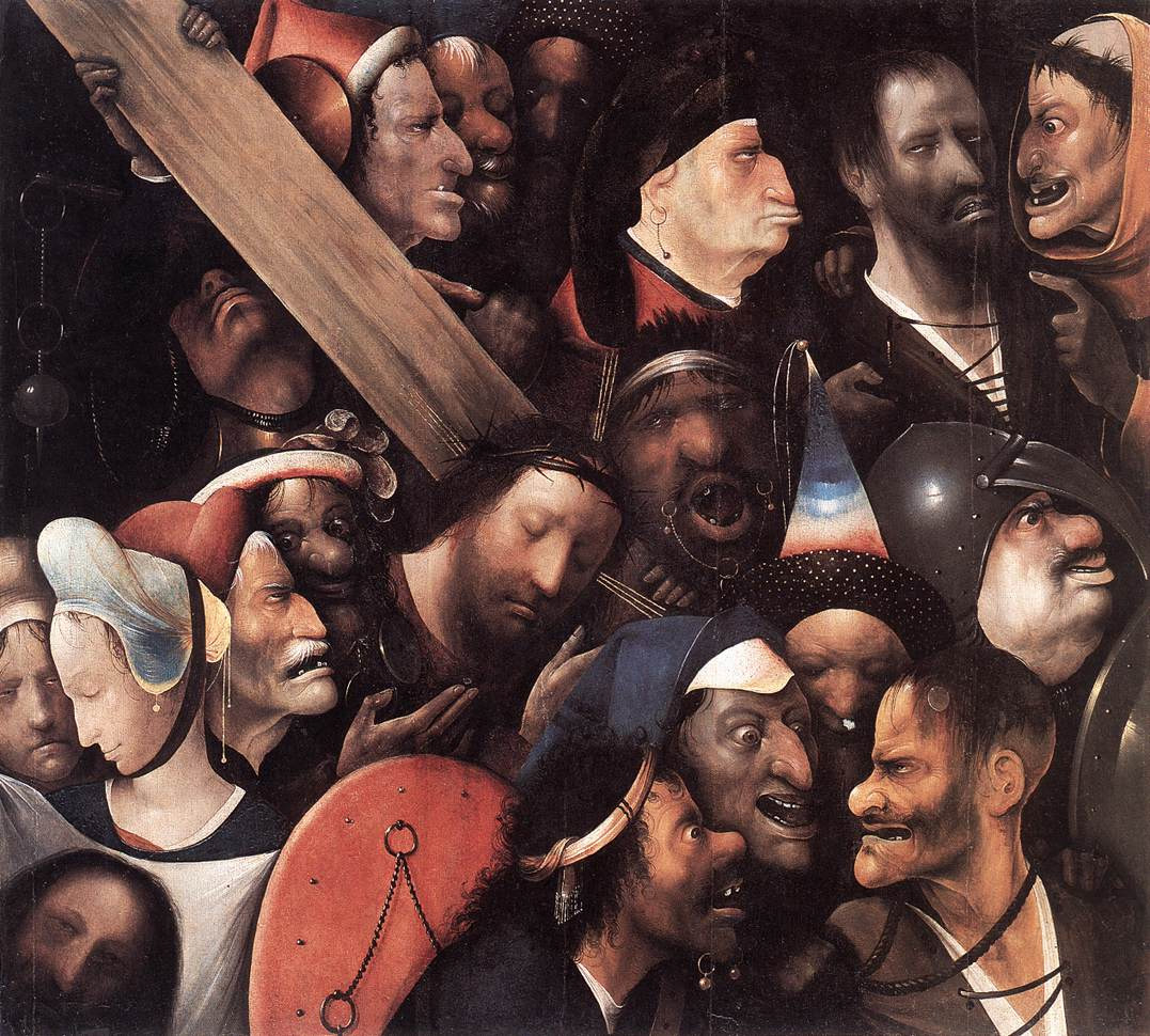 Иероним Босх. "Несение креста". 1490-1500. Музей изящных искусств, Гент.