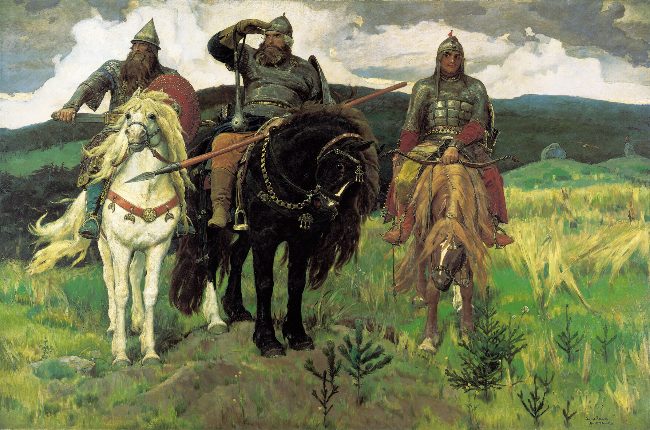 Виктор Михайлович Васнецов. "Богатыри (Три богатыря)". 1898 год.