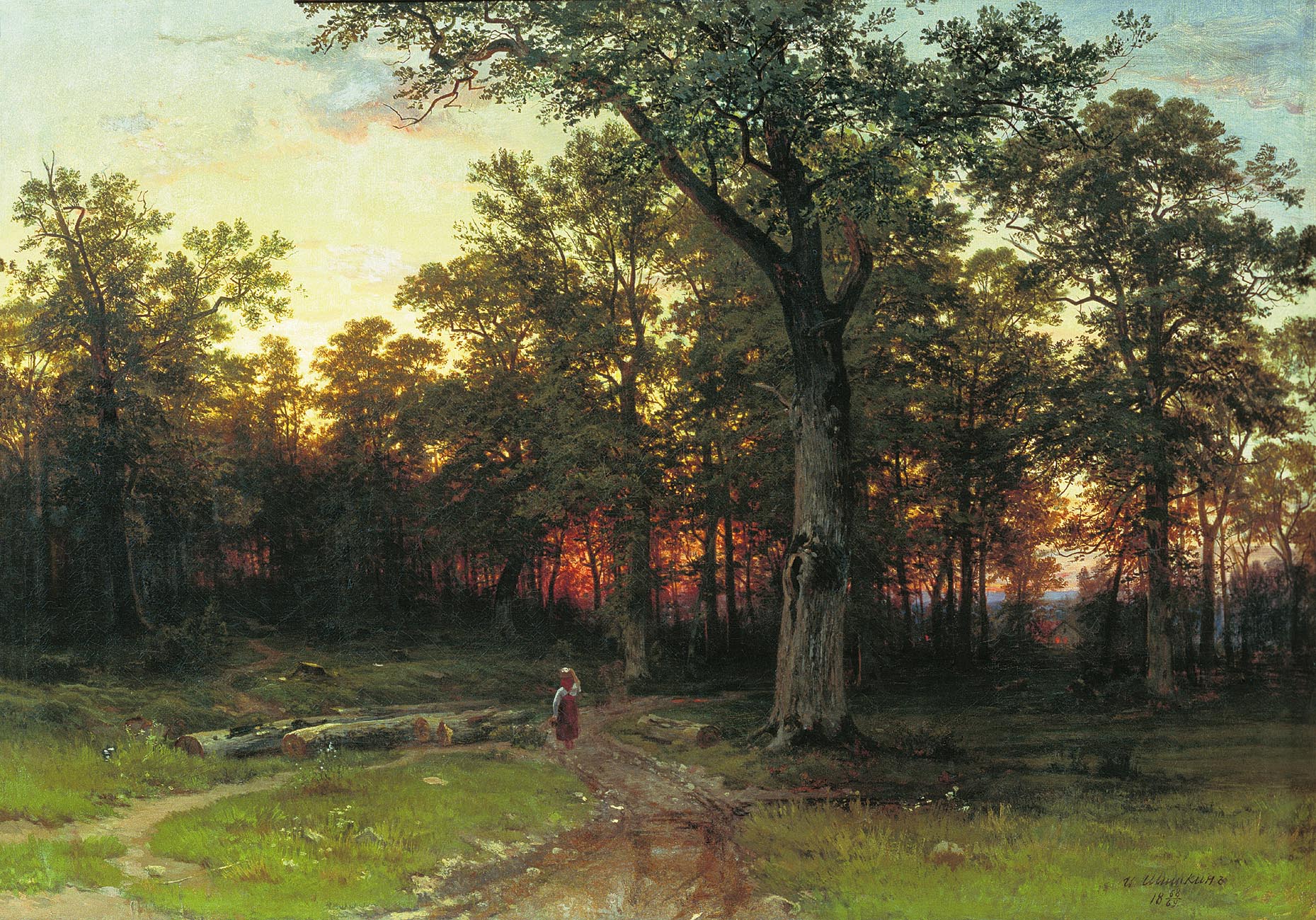 И. Шишкин. Лес вечером. 1868-1869.