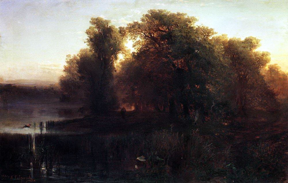 А. Саврасов. Вечерний пейзаж. 1861.
