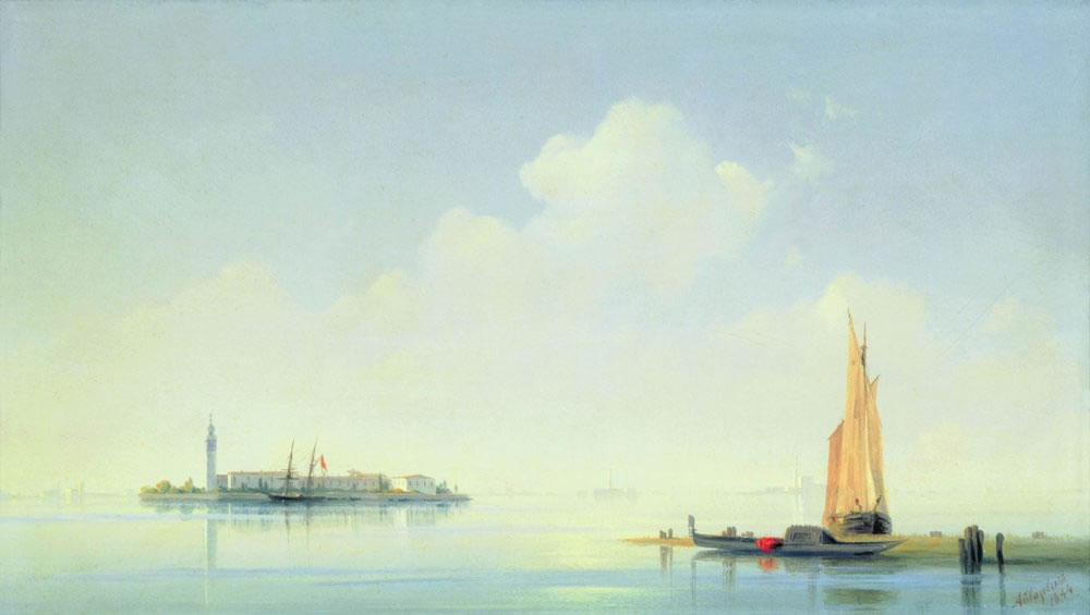 И. Айвазовский. венецианская лагуна. Вид на остров Сан-Джорджо. 1844.
