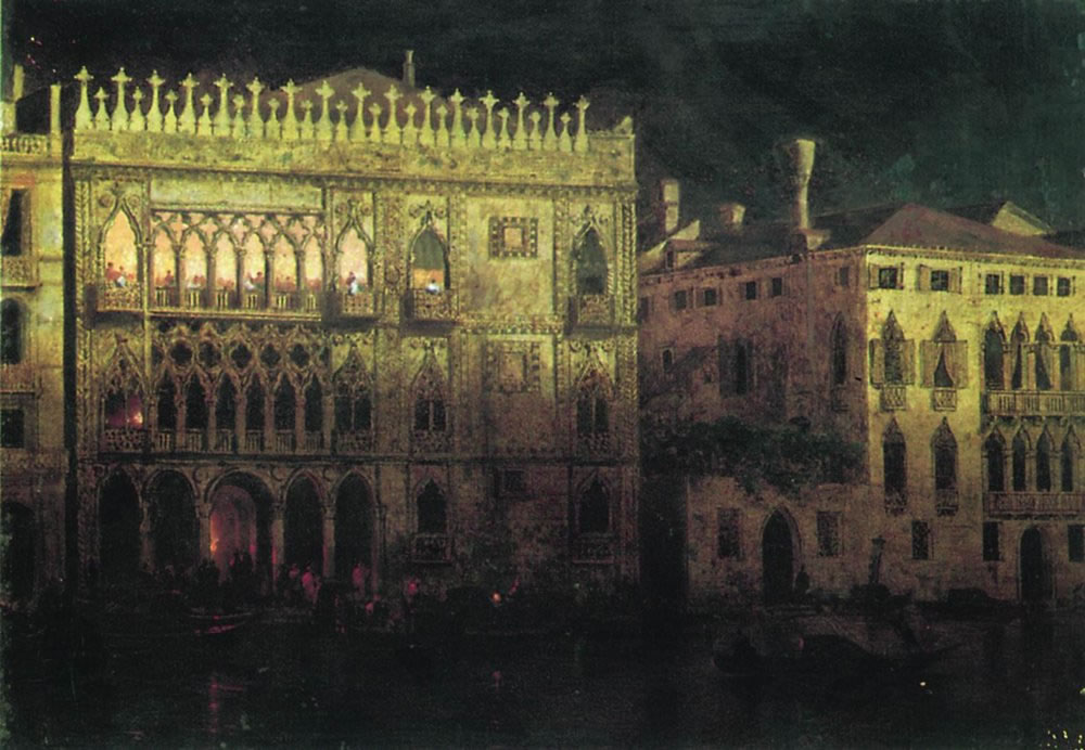 И. Айвазовский. Дворец Ка д-Ордо в Венеции. 1878.