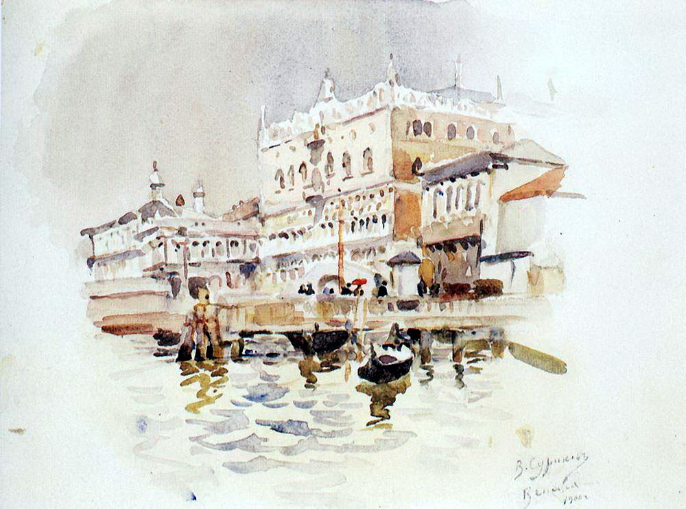 В. Суриков. Венеция. Палаццо дожей. 1900.