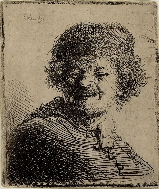 Рембрандт ван Рейн. Автопортрет. 1630.                                        .