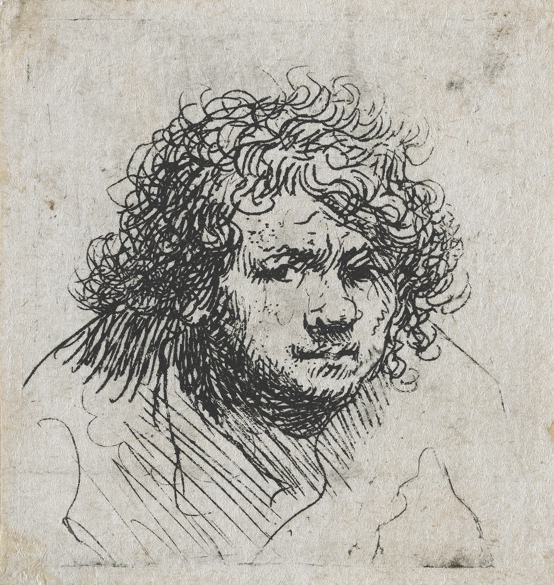 Рембрандт ван Рейн. Автопортрет. 1630.                                       .