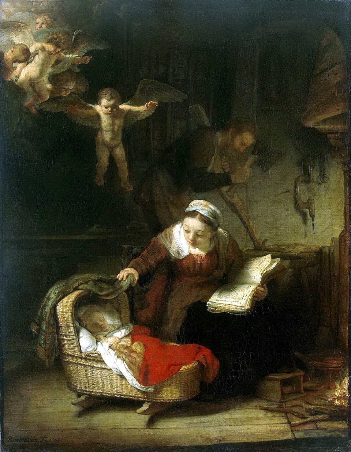 Рембрандт ван Рейн. Святое семейство. 1645.                                              .