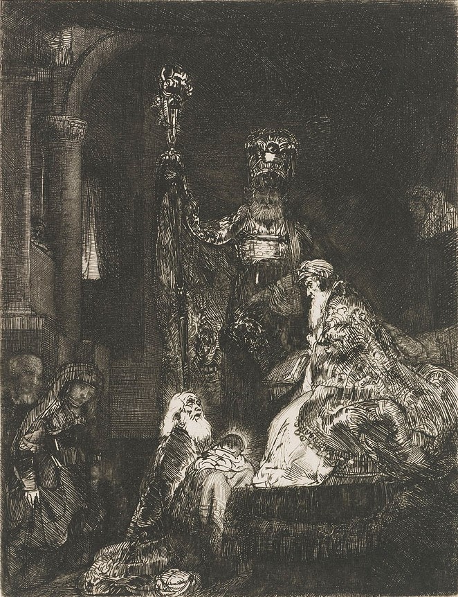Рембрандт ван Рейн. Принесение во храм. 1654.