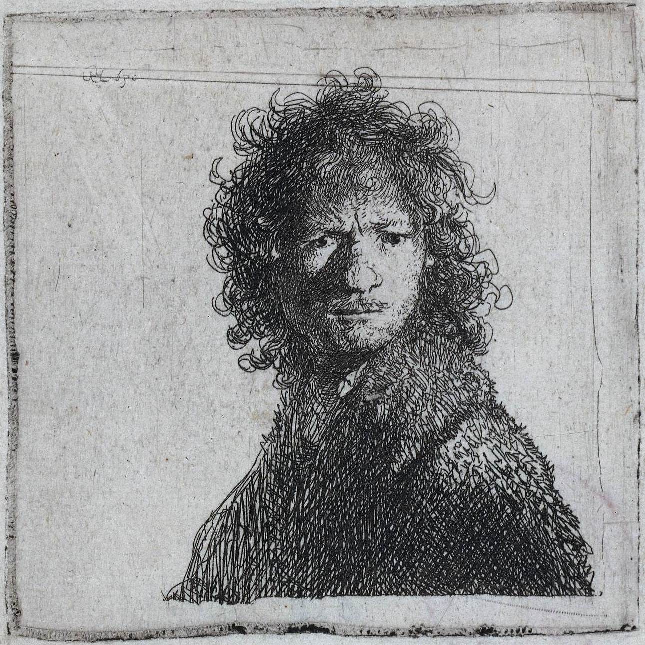 Рембрандт ван Рейн. Рембрандт, глядящий через плечо. 1630.                                          .