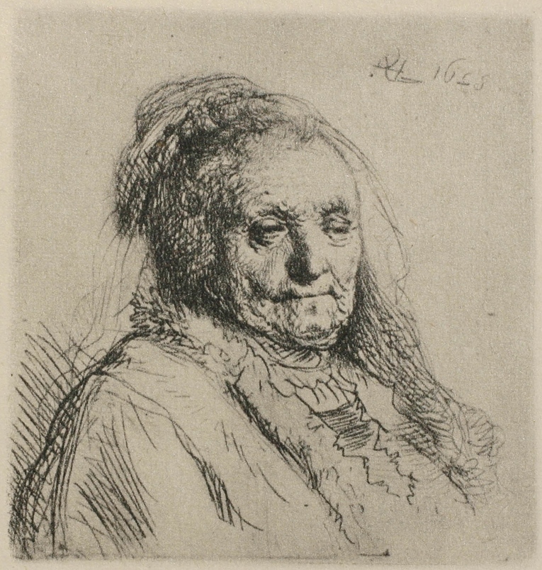 Рембрандт ван Рейн. Портрет матери Рембрандта. 1628.                                        .