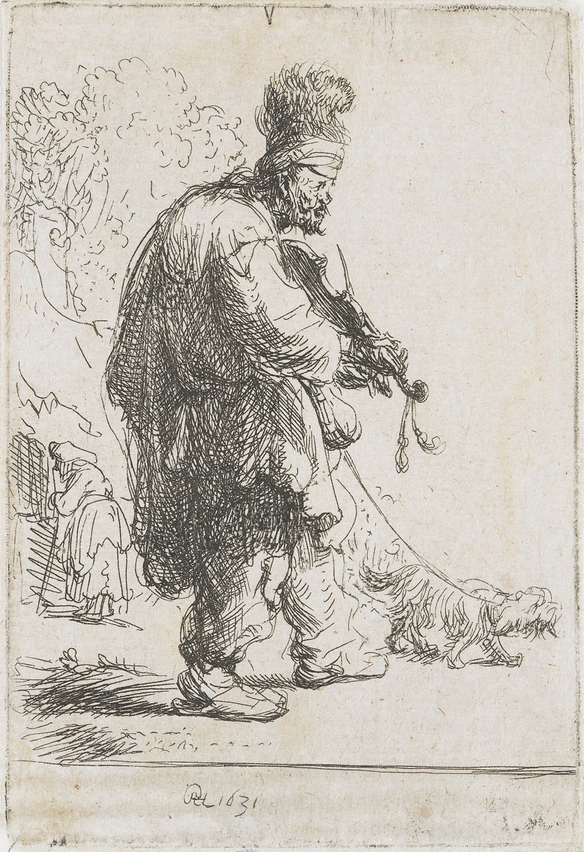 Рембрандт ван Рейн. Слепой скрипач. 1631.                                           .