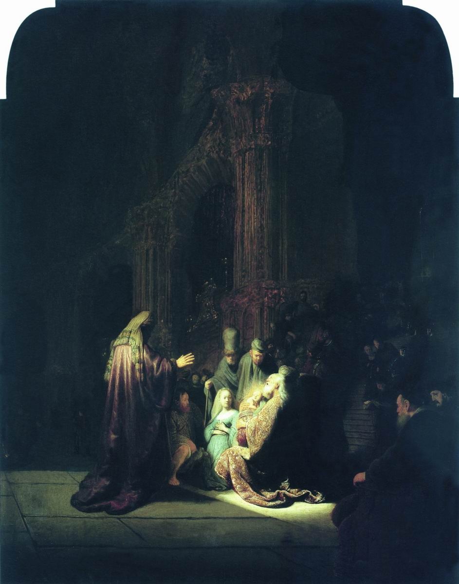 Рембрандт ван Рейн. Симеон во храме. 1631.                                     .